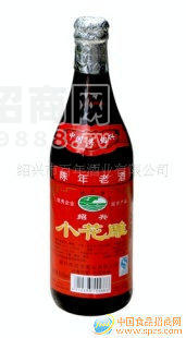 簡裝玻璃瓶裝500ml小花雕、紹興黃酒