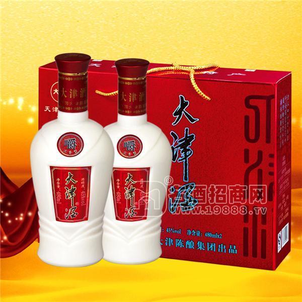 天津低價(jià)位白酒禮盒代理大津酒紅雙瓶禮盒白酒