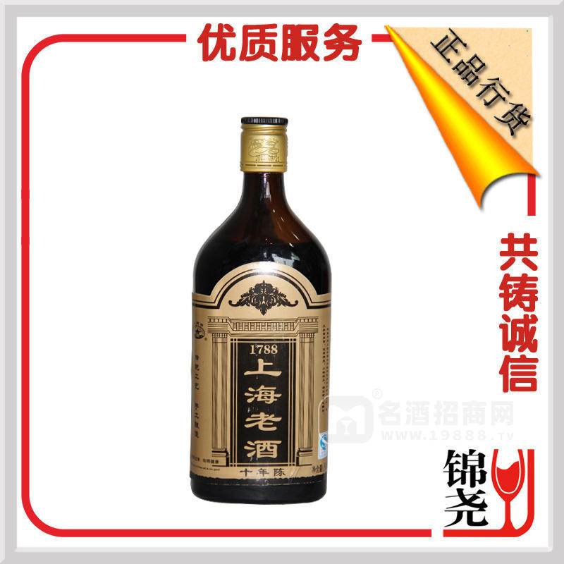 上海老酒 十年陳 越皇亭 1788 黃酒 12°500ml