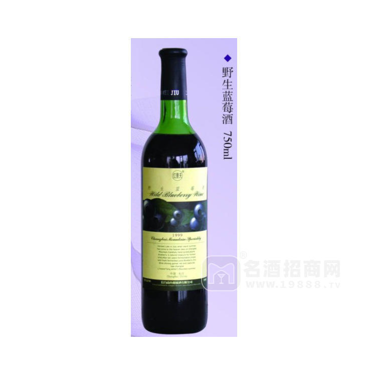 長白山特產(chǎn) 紅景天藍莓干紅酒750ml