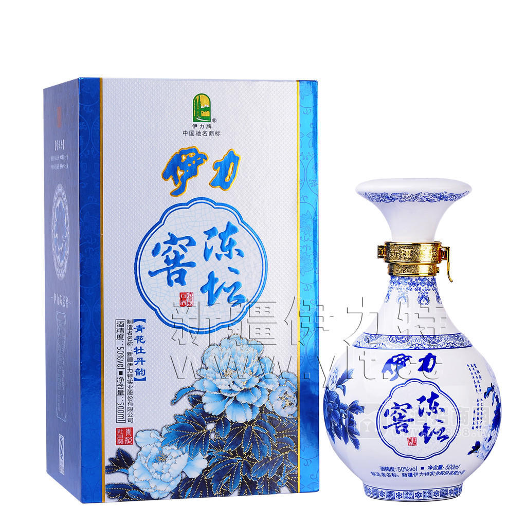 50°伊力陳壇窖（青花牡丹韻）500ml 伊力特酒