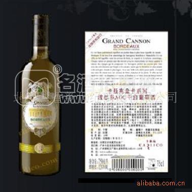 法國原瓶進(jìn)口葡萄酒 金卡系列 波爾多AOC 干白葡萄酒