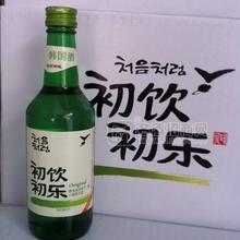 韓國(guó)進(jìn)口 樂天初飲初樂燒酒/清酒 360ml 竹炭酒 真露酒 白酒批發(fā)