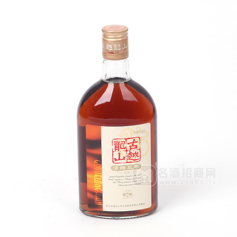 紹興黃酒古越龍山 清醇三年 500ml*6