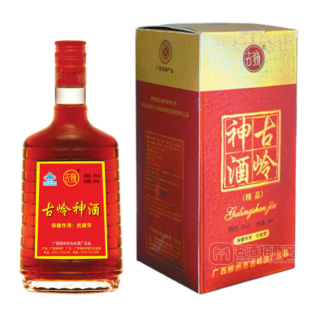 500ml35°古嶺神酒（精品玻璃盒裝）1*6