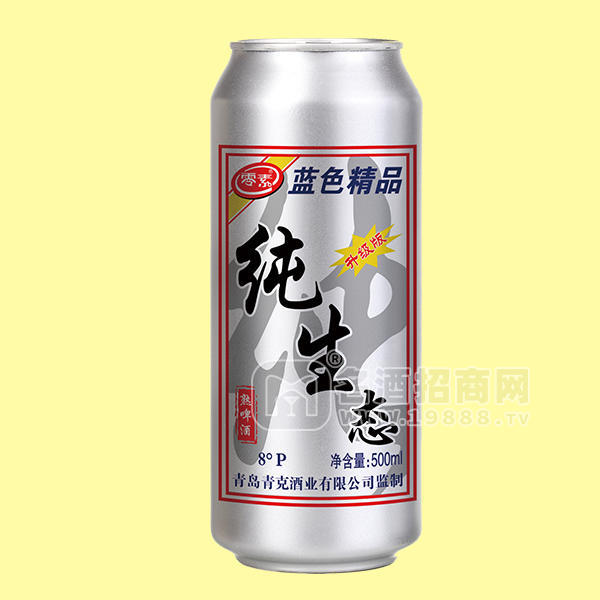 零素 藍色精品純生態(tài)啤酒500ml