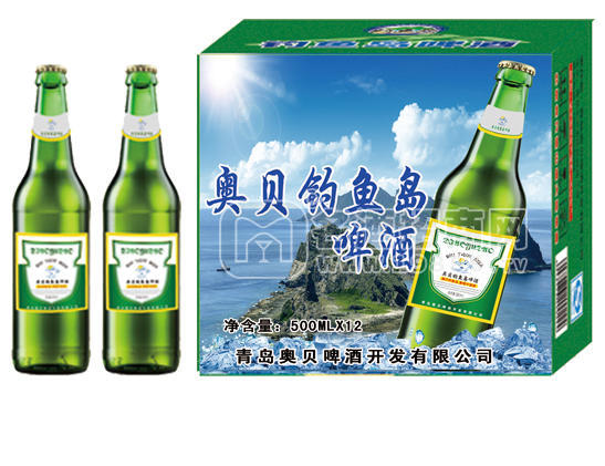 長期供應(yīng)大瓶裝500毫升奧貝釣魚島啤酒