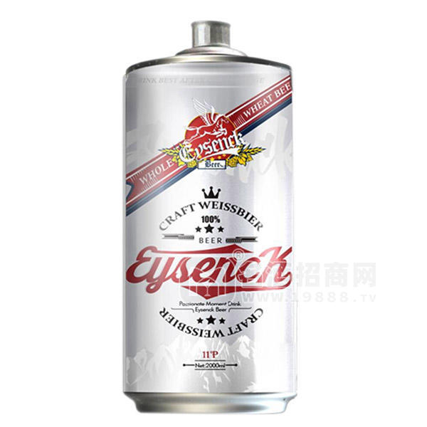 艾森克精釀小麥白啤酒2000ml