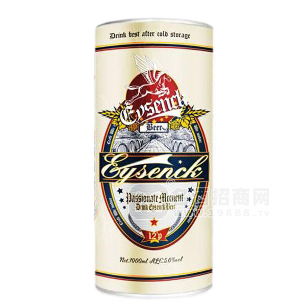 艾森克精釀小麥白啤酒1000ml