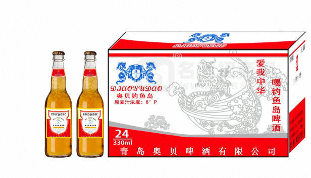 紅色330毫升釣魚島啤酒