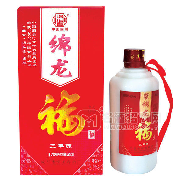 綿龍春 綿龍福 三年陳釀白酒500ml