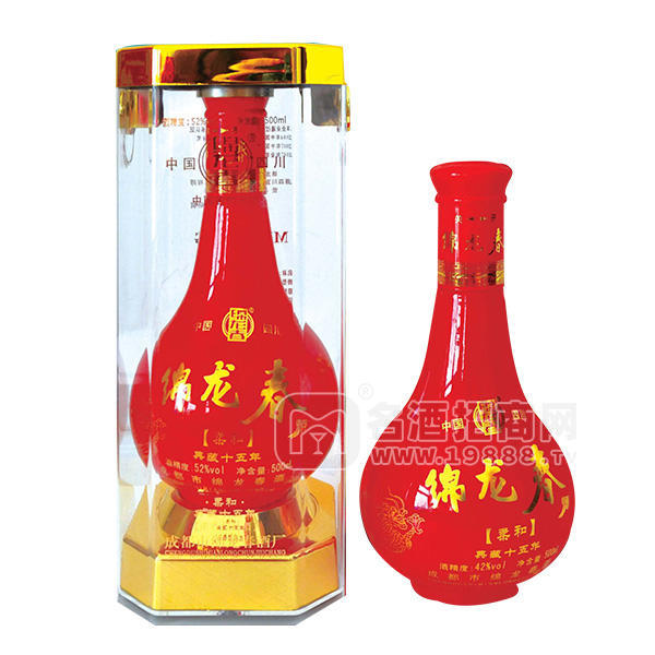 綿龍春典藏十五年柔和白酒500ml