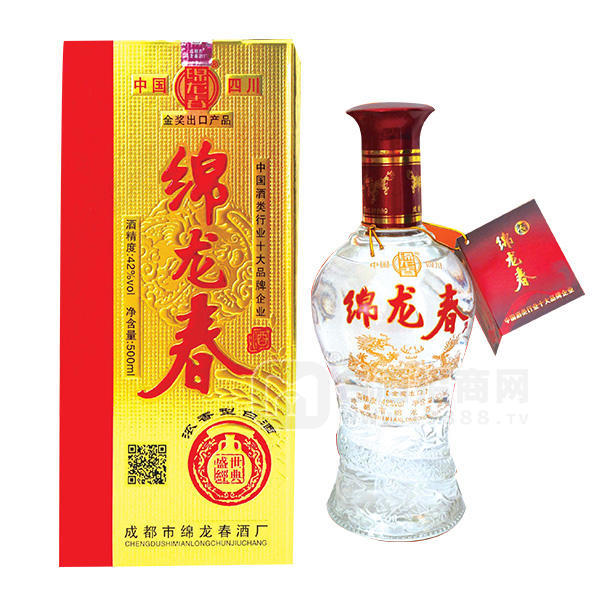 綿龍春濃香型白酒 500ml