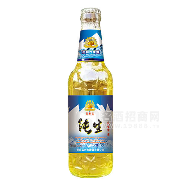 弘利方純生啤酒500mL