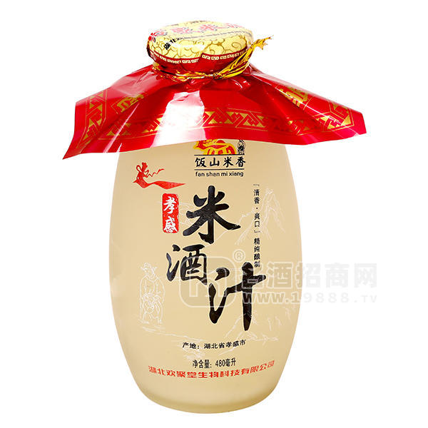 飯山米香.孝感米酒汁.480ml/瓶