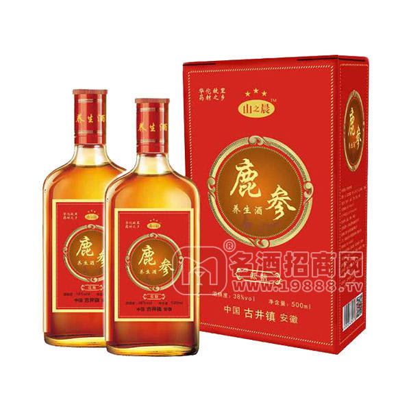 山之晨  鹿參養(yǎng)生酒禮盒裝 500ML