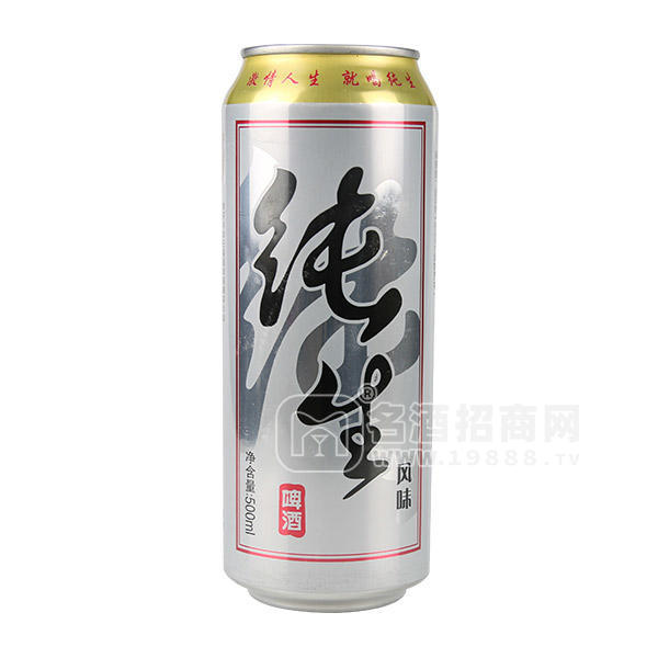 易拉罐純生風味啤酒 500ML 云臺山啤酒出品