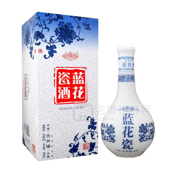 進貢坊  藍花瓷 濃香白酒 500mL