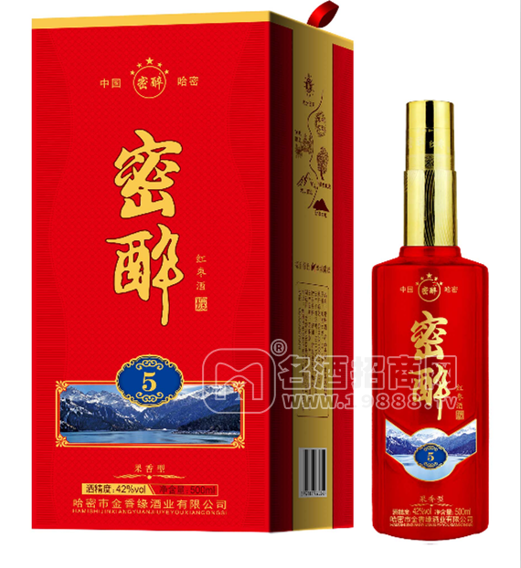 密醉 紅棗果香型白酒 500mL