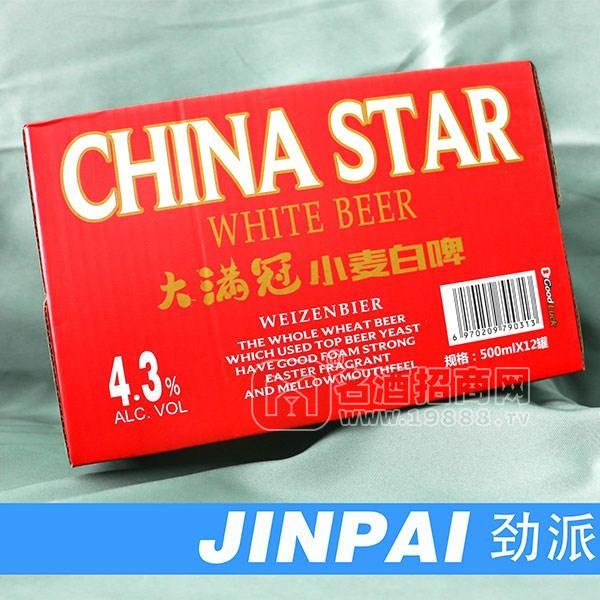 大滿冠小麥白啤招商500mlx12罐