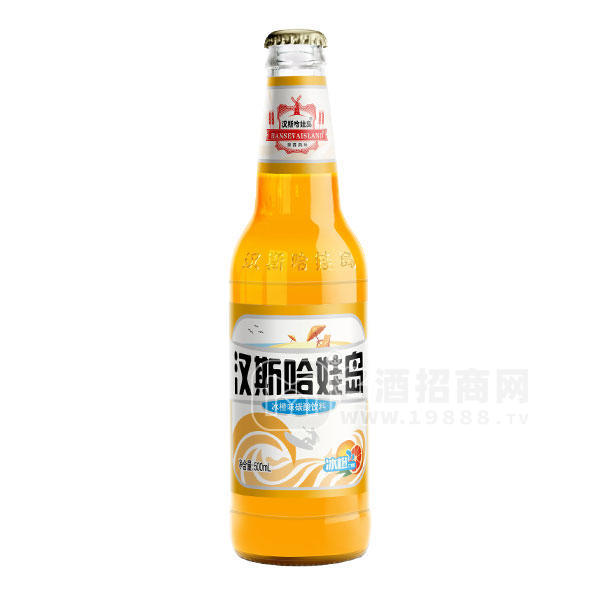 漢斯哈娃島冰橙味碳酸飲料500ml