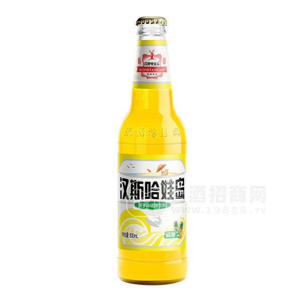 漢斯哈娃島菠蘿啤味碳酸飲料500ml