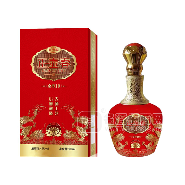 正壺春金樽10白酒500ml