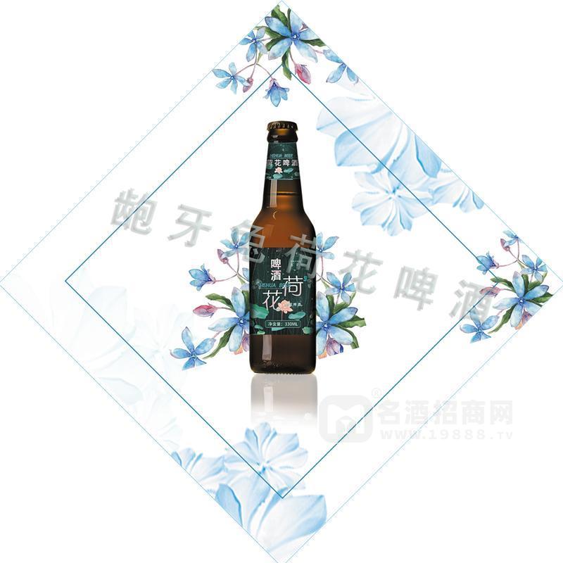 齙牙兔荷花啤酒招商330ml