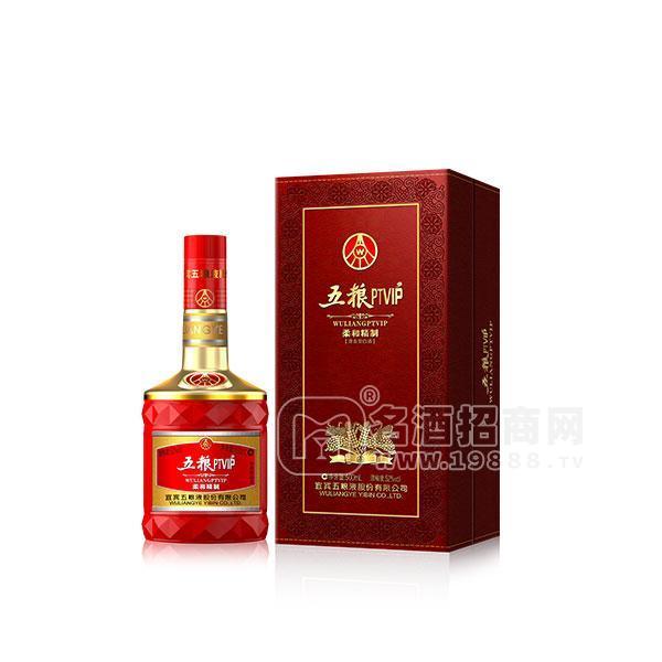 ·五粮PTVIP柔和精制浓香型白酒500ml 