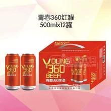 青春360啤酒紅罐500mlx12罐