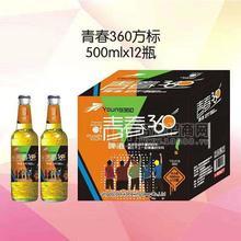 青春360啤酒方標500mlx12瓶