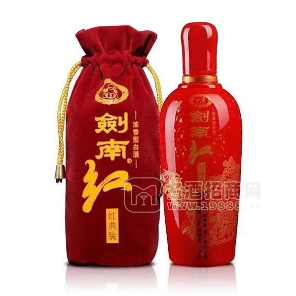 劍南紅 紅典裝濃香型白酒500ml