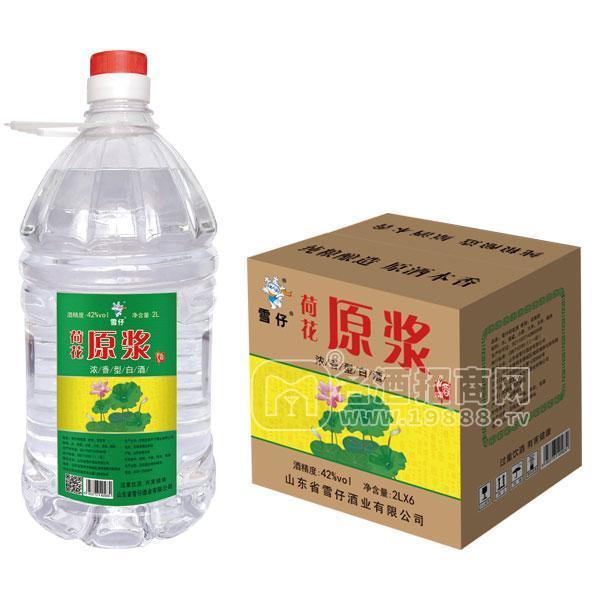 雪仔 荷花酒 原漿濃香型白酒 42%vol 2LX6瓶