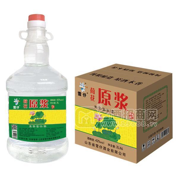 雪仔  荷花酒 原漿濃香型白酒 42%vol 2LX6瓶