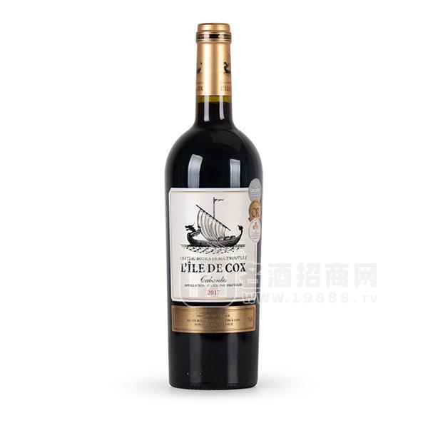 法國(guó)克斯灣島干紅葡萄酒750ml