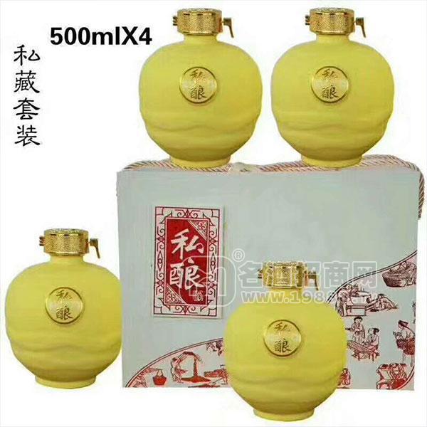 ·私酿套装白酒招商500mLx4瓶 