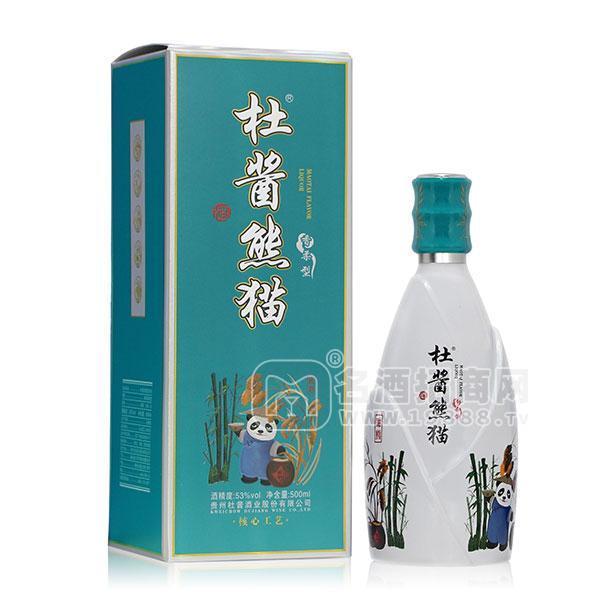 貴州杜醬熊貓醬香型白酒招商53度白酒坤沙老酒500ml*6整箱