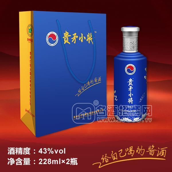 貴州仁懷大國古將白酒 小將43度 禮品手提袋228mlx2瓶