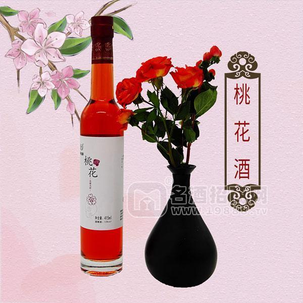 黃氏酒廠開(kāi)心邦桃花酒瓶裝酒批發(fā)招商415ml