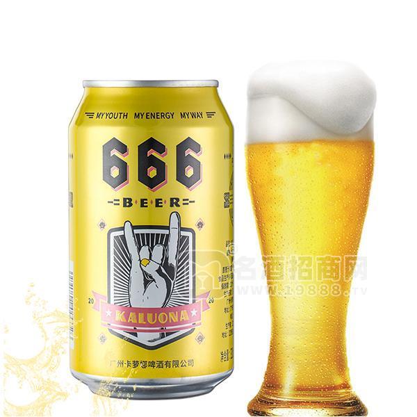 卡萊富666音樂啤酒易拉罐啤酒6罐裝