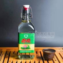 荷花酒白酒招商玻璃瓶裝