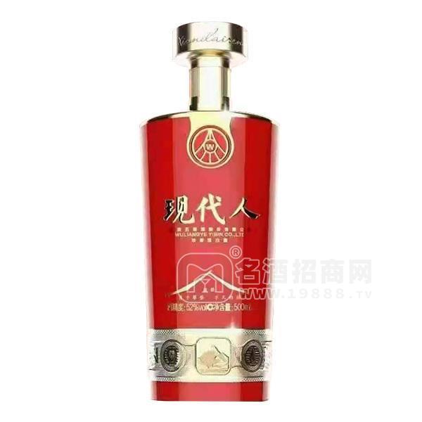 現(xiàn)代人酒濃香型白酒招商紅瓶500ml