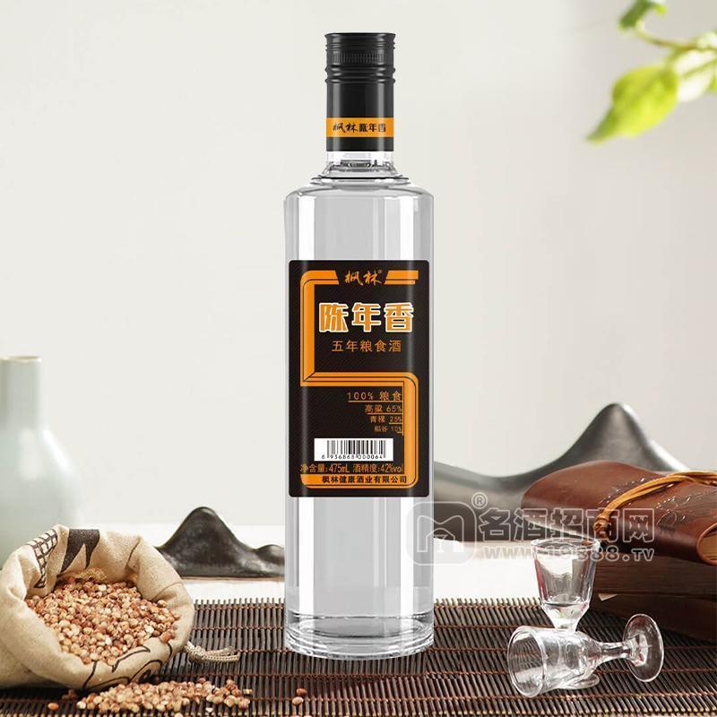 楓林陳年香五年糧食酒固態(tài)法白酒42°白酒瓶裝招商475ml