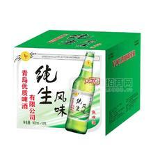 純生風味熟啤酒箱裝啤酒招商500ml×12瓶