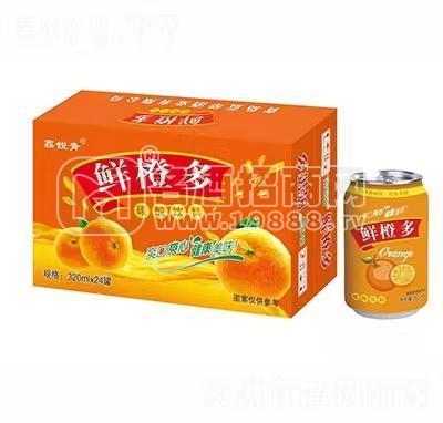 鑫銳青鮮橙多碳酸飲料320mlx24罐