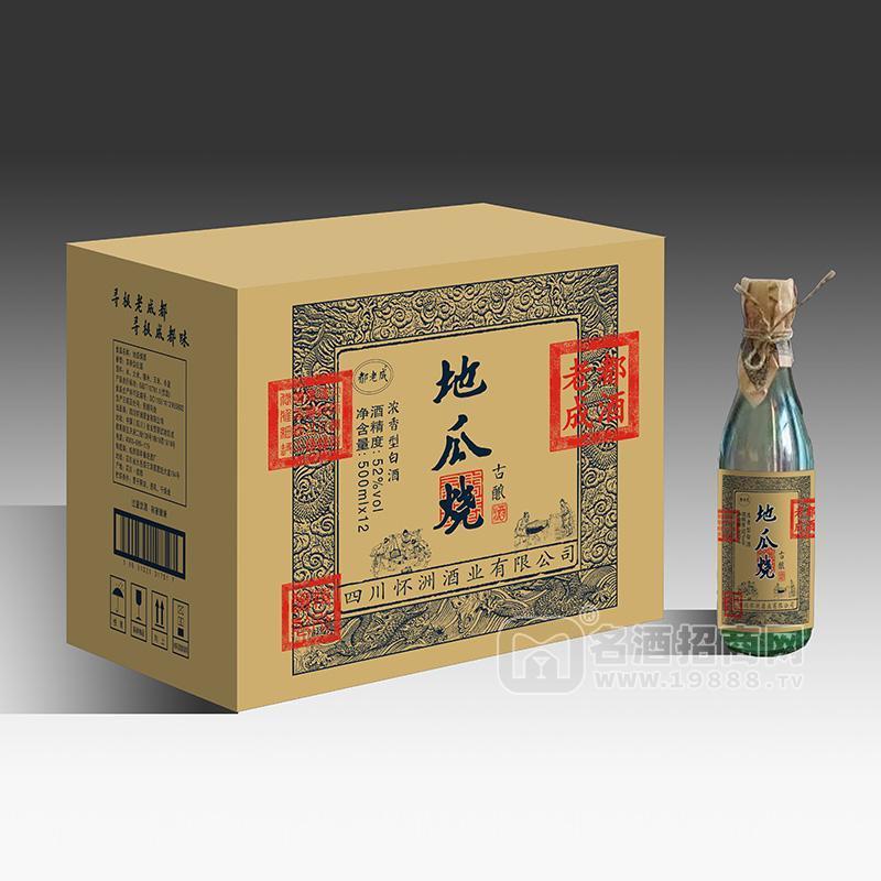 都老成地瓜燒酒濃香型白酒500mlx12瓶x500mlx12瓶