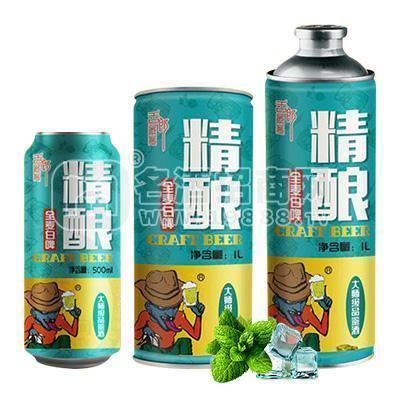 舌郎精釀啤酒全麥白啤罐裝1l