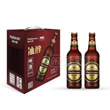 美林小鎮(zhèn)6度冰醇黃啤棕瓶啤酒箱裝招商500ml×6瓶