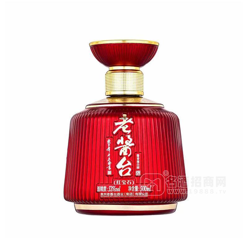 老醬臺紅寶石醬香型白酒53度醬酒500mL