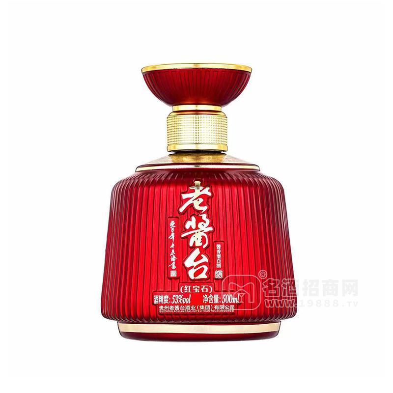 老醬臺(tái)紅寶石醬香型白酒53度醬酒500mL